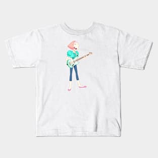 Pearl playing guitar Kids T-Shirt